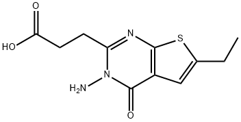 3-(3-amino-6-ethyl-4-oxo-3,4-dihydrothieno[2,3-d]pyrimidin-2-yl)propanoic acid Structure