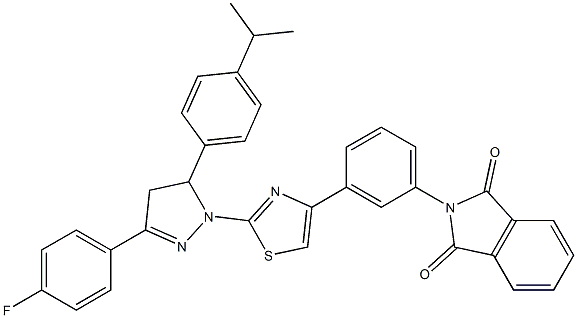 339314-27-1 2-(3-{2-[3-(4-fluorophenyl)-5-(4-isopropylphenyl)-4,5-dihydro-1H-pyrazol-1-yl]-1,3-thiazol-4-yl}phenyl)-1H-isoindole-1,3(2H)-dione
