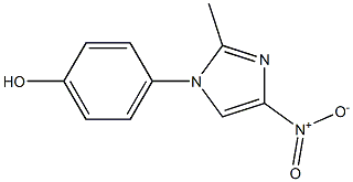 4-{4-nitro-2-methyl-1H-imidazol-1-yl}phenol 结构式