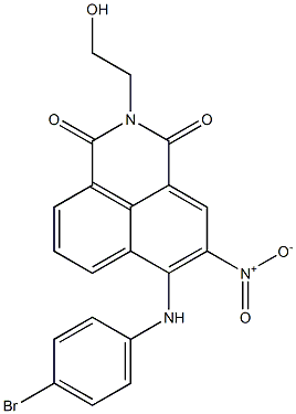 6-(4-bromoanilino)-2-(2-hydroxyethyl)-5-nitro-1H-benzo[de]isoquinoline-1,3(2H)-dione,342593-45-7,结构式