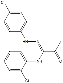 N-(2-chlorophenyl)-N'-(4-chlorophenyl)-2-oxopropanehydrazonamide Struktur