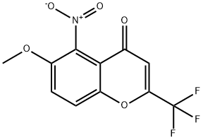 6-methoxy-5-nitro-2-(trifluoromethyl)chromen-4-one Structure