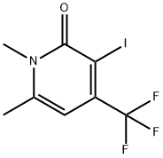 3-碘-1,6-二甲基-4-(三氟甲基)吡啶-2(1H)-酮,343981-57-7,结构式