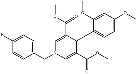 dimethyl 4-(2,4-dimethoxyphenyl)-1-(4-fluorobenzyl)-1,4-dihydropyridine-3,5-dicarboxylate Structure