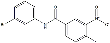 N-(3-bromophenyl)-4-methyl-3-nitrobenzamide 化学構造式