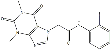 2-(1,3-dimethyl-2,6-dioxo-1,2,3,6-tetrahydro-7H-purin-7-yl)-N-(2-iodophenyl)acetamide Structure