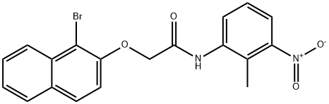 349475-16-7 2-[(1-bromo-2-naphthyl)oxy]-N-(2-methyl-3-nitrophenyl)acetamide