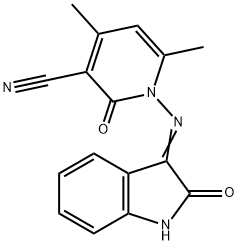 4,6-dimethyl-2-oxo-1-[(2-oxo-1,2-dihydro-3H-indol-3-ylidene)amino]-1,2-dihydro-3-pyridinecarbonitrile|