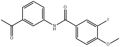 N-(3-acetylphenyl)-3-iodo-4-methoxybenzamide Struktur