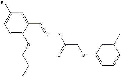 N'-(5-bromo-2-propoxybenzylidene)-2-(3-methylphenoxy)acetohydrazide Structure