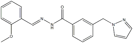 N'-(2-methoxybenzylidene)-3-(1H-pyrazol-1-ylmethyl)benzohydrazide Structure