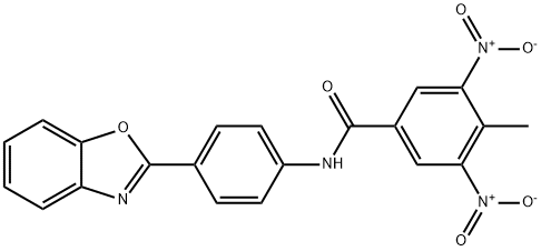 N-[4-(1,3-benzoxazol-2-yl)phenyl]-3,5-bisnitro-4-methylbenzamide Structure