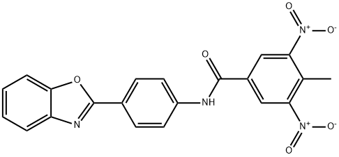 N-[4-(1,3-benzoxazol-2-yl)phenyl]-3,5-bisnitro-4-methylbenzamide Struktur