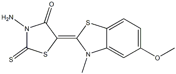 3-amino-5-(5-methoxy-3-methyl-1,3-benzothiazol-2(3H)-ylidene)-2-thioxo-1,3-thiazolidin-4-one Structure