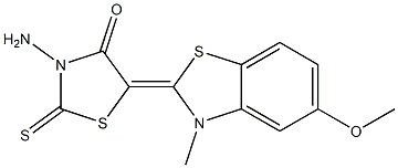 3-amino-5-(5-methoxy-3-methyl-1,3-benzothiazol-2(3H)-ylidene)-2-thioxo-1,3-thiazolidin-4-one Struktur