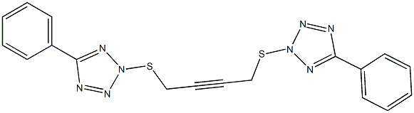 353255-30-8 5-phenyl-2-({4-[(5-phenyl-2H-tetraazol-2-yl)sulfanyl]-2-butynyl}sulfanyl)-2H-tetraazole