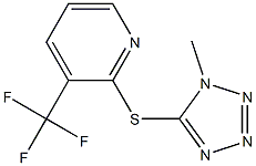 1-methyl-1H-tetraazol-5-yl 3-(trifluoromethyl)-2-pyridinyl sulfide 化学構造式