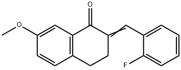 2-(2-fluorobenzylidene)-7-methoxy-3,4-dihydro-1(2H)-naphthalenone Struktur