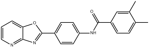 3,4-dimethyl-N-(4-[1,3]oxazolo[4,5-b]pyridin-2-ylphenyl)benzamide 结构式