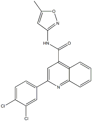 2-(3,4-dichlorophenyl)-N-(5-methyl-3-isoxazolyl)-4-quinolinecarboxamide Struktur