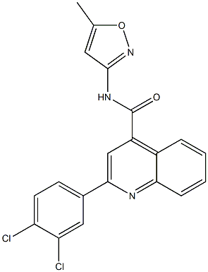 2-(3,4-dichlorophenyl)-N-(5-methyl-3-isoxazolyl)-4-quinolinecarboxamide Structure