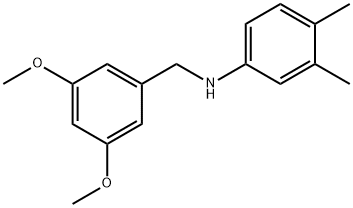 N-(3,5-dimethoxybenzyl)-3,4-dimethylaniline 化学構造式