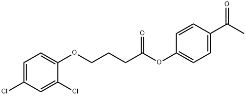 4-acetylphenyl 4-(2,4-dichlorophenoxy)butanoate Struktur