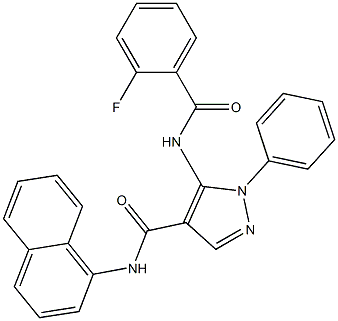 354124-88-2 5-[(2-fluorobenzoyl)amino]-N-(1-naphthyl)-1-phenyl-1H-pyrazole-4-carboxamide