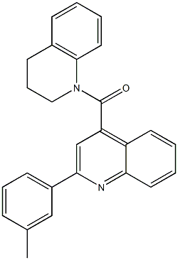 1-{[2-(3-methylphenyl)-4-quinolinyl]carbonyl}-1,2,3,4-tetrahydroquinoline Struktur