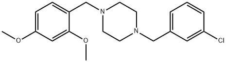 1-(3-chlorobenzyl)-4-(2,4-dimethoxybenzyl)piperazine|