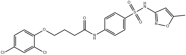 4-(2,4-dichlorophenoxy)-N-(4-{[(5-methyl-3-isoxazolyl)amino]sulfonyl}phenyl)butanamide 化学構造式