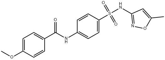 4-methoxy-N-(4-{[(5-methyl-3-isoxazolyl)amino]sulfonyl}phenyl)benzamide 结构式