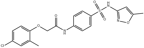 2-(4-chloro-2-methylphenoxy)-N-(4-{[(5-methyl-3-isoxazolyl)amino]sulfonyl}phenyl)acetamide Struktur