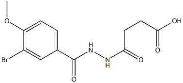 4-[2-(3-bromo-4-methoxybenzoyl)hydrazino]-4-oxobutanoic acid|