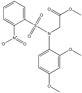 methyl [({2-nitrophenyl}sulfonyl)-2,4-dimethoxyanilino]acetate Struktur