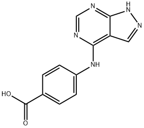 4-(1H-pyrazolo[3,4-d]pyrimidin-4-ylamino)benzoic acid,361158-11-4,结构式
