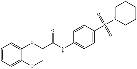 2-(2-methoxyphenoxy)-N-[4-(1-piperidinylsulfonyl)phenyl]acetamide,369619-12-5,结构式