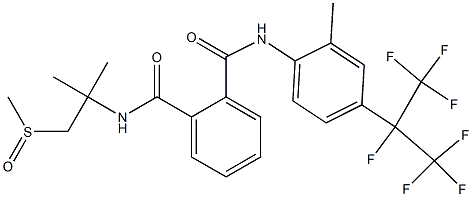 N-(2-methylsulfinyl-1,1-dimethyl-ethyl)-N'-{2-methyl-4-[1,2,2,2-tetrafluoro-1-(trifluoromethyl)ethyl]phenyl}phthalamide 结构式