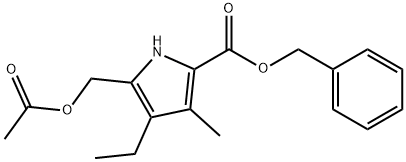 benzyl 5-[(acetyloxy)methyl]-4-ethyl-3-methyl-1H-pyrrole-2-carboxylate Struktur