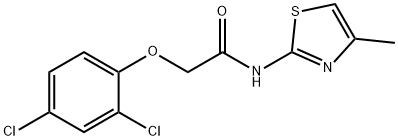 2-(2,4-dichlorophenoxy)-N-(4-methyl-1,3-thiazol-2-yl)acetamide Structure