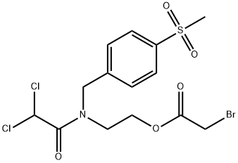 Acetic acid, 2-bromo-, 2-[(2,2-dichloroacetyl)[[4-(methylsulfonyl)phenyl]methyl]amino]ethyl ester,3785-28-2,结构式