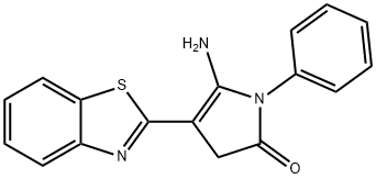 5-氨基-4-(1,3-苯并噻唑-2-基)-1-苯基-2,3-二氢-1H-吡咯-2-酮, 380431-31-2, 结构式