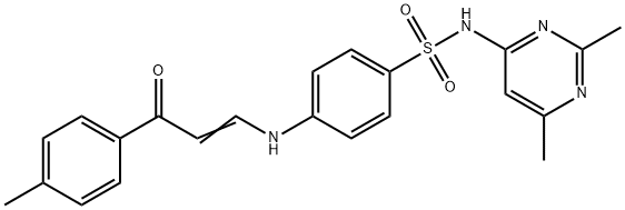 N-(2,6-dimethyl-4-pyrimidinyl)-4-{[3-(4-methylphenyl)-3-oxo-1-propenyl]amino}benzenesulfonamide Structure