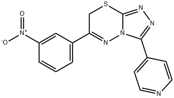 6-{3-nitrophenyl}-3-pyridin-4-yl-7H-[1,2,4]triazolo[3,4-b][1,3,4]thiadiazine Structure