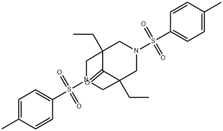 1,5-diethyl-3,7-bis[(4-methylphenyl)sulfonyl]-3,7-diazabicyclo[3.3.1]nonan-9-one Struktur