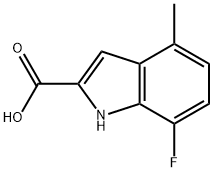 7-氟-4-甲基-1H-吲哚-2-羧酸, 383132-49-8, 结构式