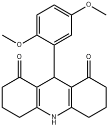 9-(2,5-dimethoxyphenyl)-3,4,6,7,9,10-hexahydroacridine-1,8(2H,5H)-dione 结构式