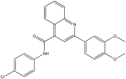 N-(4-chlorophenyl)-2-(3,4-dimethoxyphenyl)-4-quinolinecarboxamide Struktur
