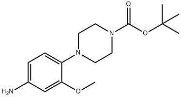 tert-butyl 4-(4-amino-2-methoxyphenyl)piperazine-1-carboxylate 化学構造式