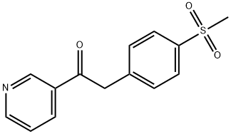 Ethanone, 2-[4-(methylsulfonyl)phenyl]-1-(3-pyridinyl)- Structure